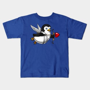 Cute Penguin Cupid Kids T-Shirt